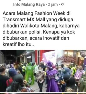 Dihadiri Walikota Malang, Acara Malang Fashion Week Jadi Rasan-rasan Netizen