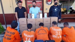 Gelapkan Handphone 424 Unit, Lima Pelaku Dibekuk Polisi