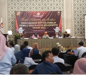 KPU Kota Mojokerto Gelar Evaluasi dan Monitoring Penyusunan DPT Pemilu 2024