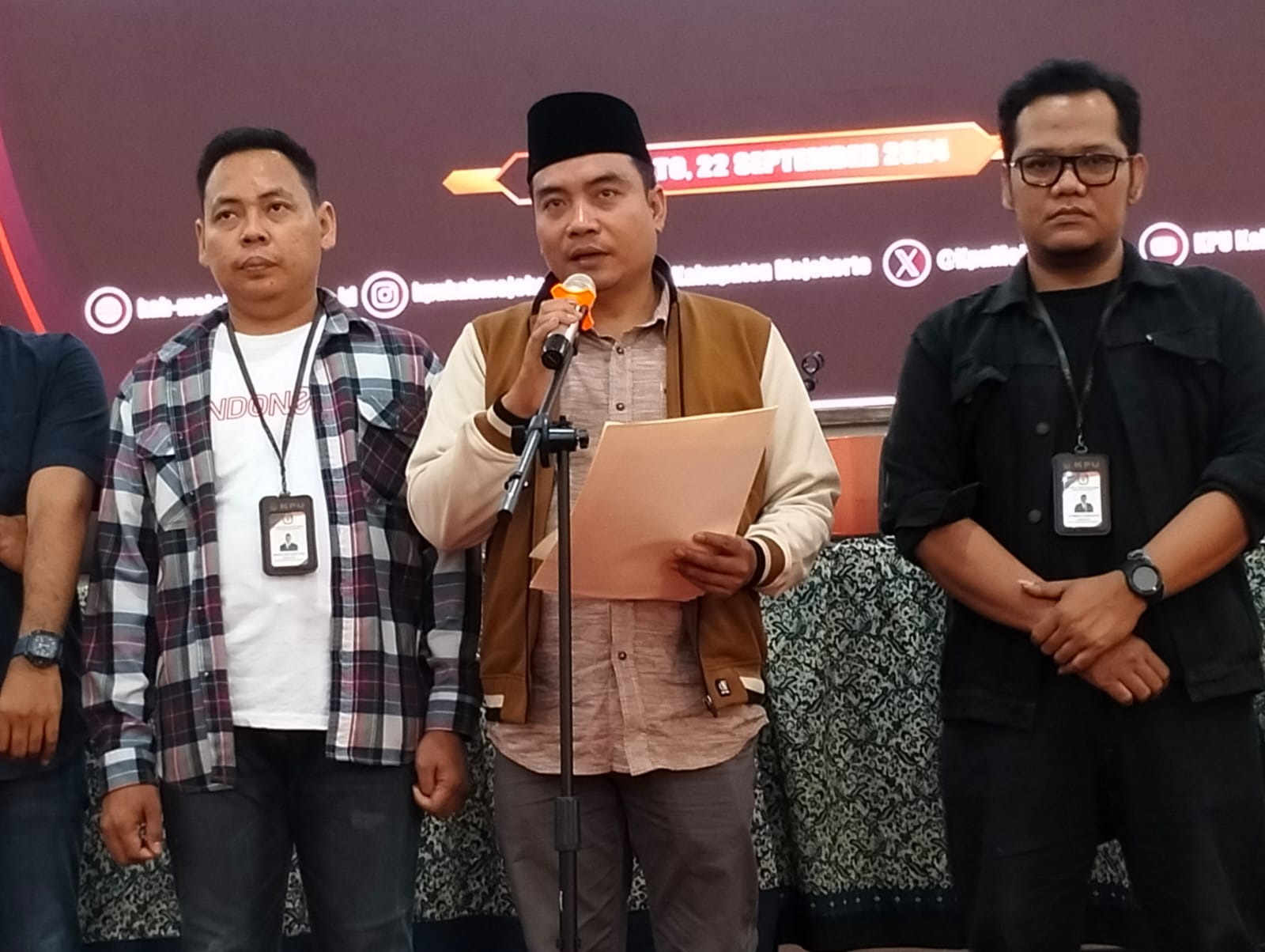 KPU Mojokerto, Penetapan Cabub Cawabup