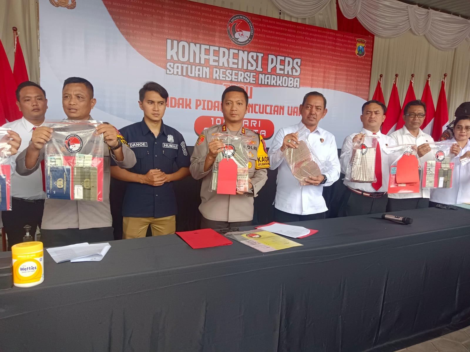 Residivis Kasus TPPU Narkoba Senilai Rp 2,5 Miliar di Mojokerto, Di Bekuk Polres Mojokerto Kota