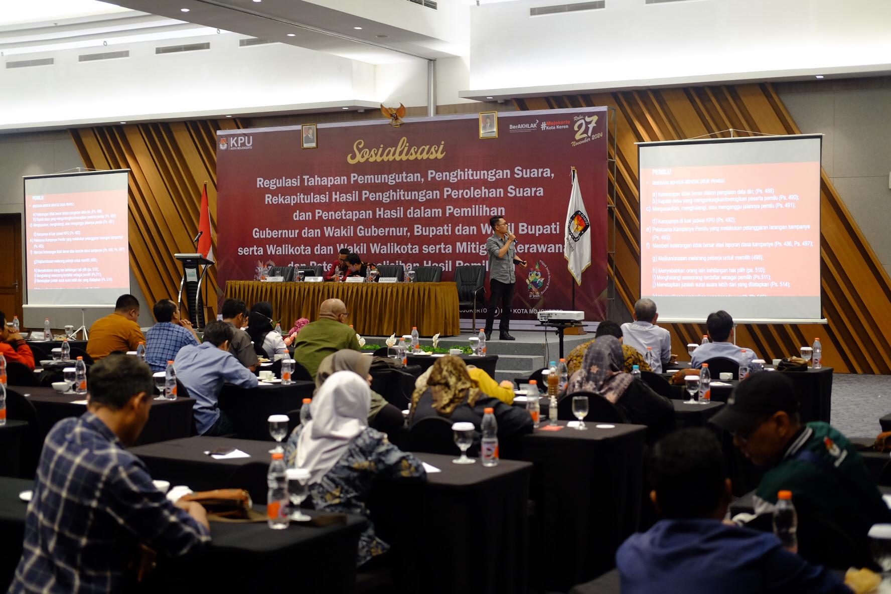 KPU Kota Mojokerto Gelar Sosialisasi Terkait Intregritas Penyelenggara Pilkada 2024 di Kota Mojokerto