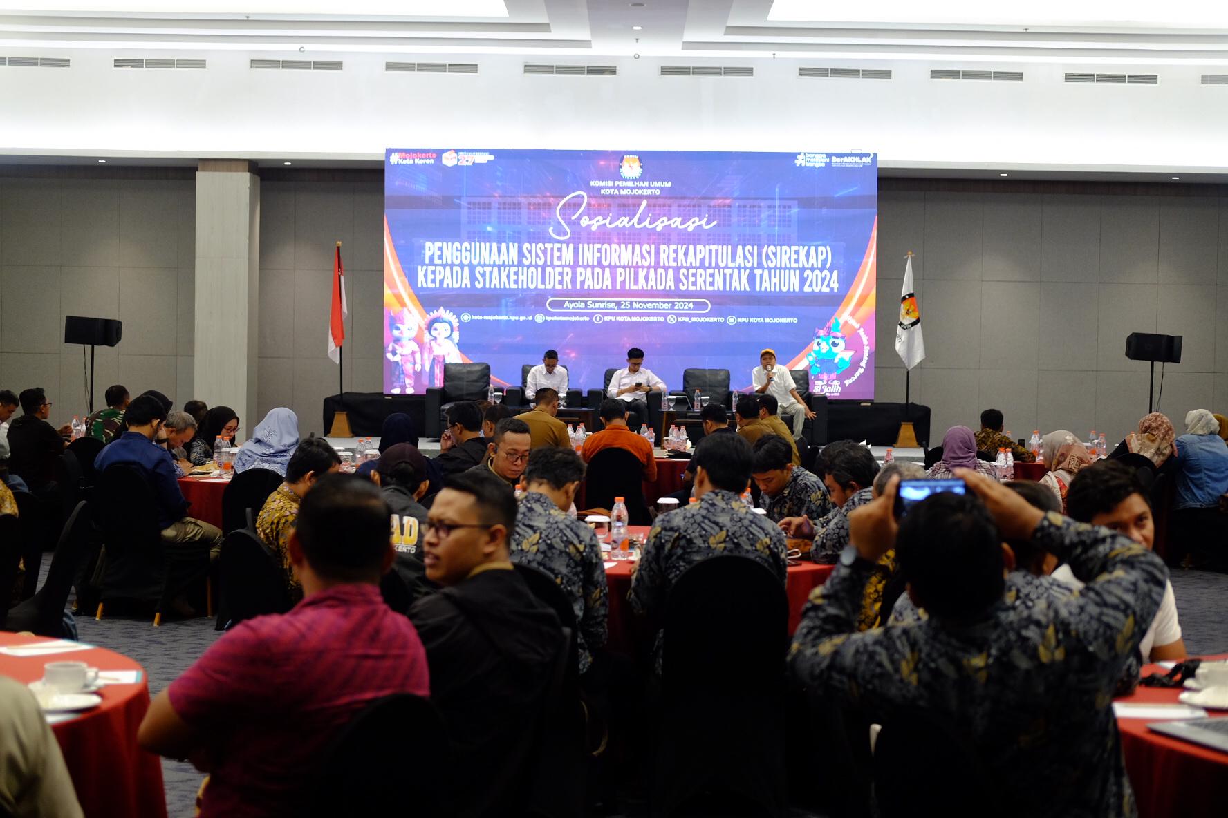 KPU Kota Mojokerto Kenalkan Sirekap Pada Stekholder