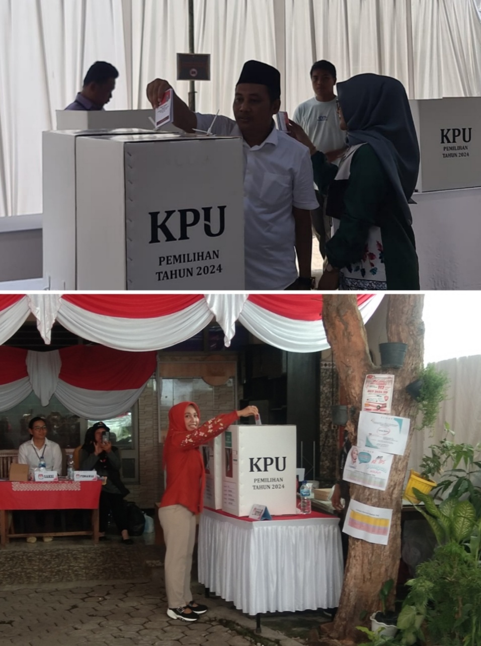 Dua Paslon Cawali Kota Mojokerto Gunakan Hak Pilih Tebar Optimis Menang