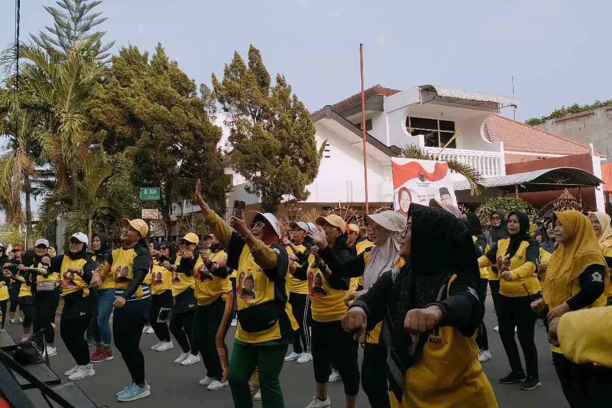 DPD Golkar Mojokerto Meriahkan HUT Ke-60 dengan Senam Sehat