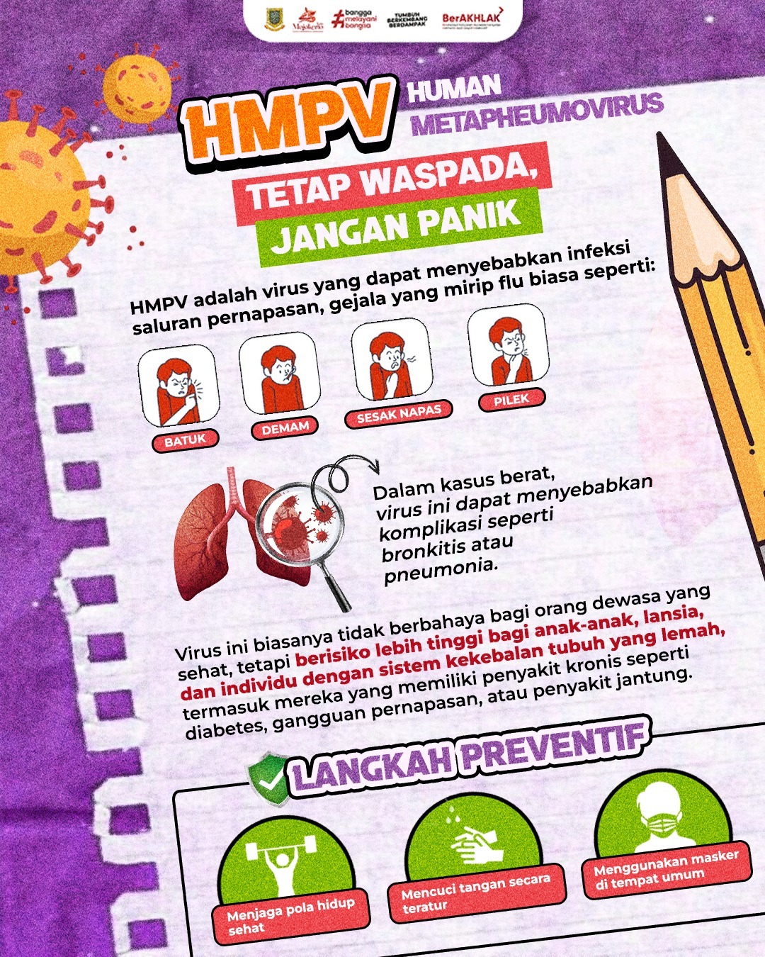 HMPV Mewabah Pemkot Mojokerto Himbau Waspada dan Utamakan Hidup Sehat