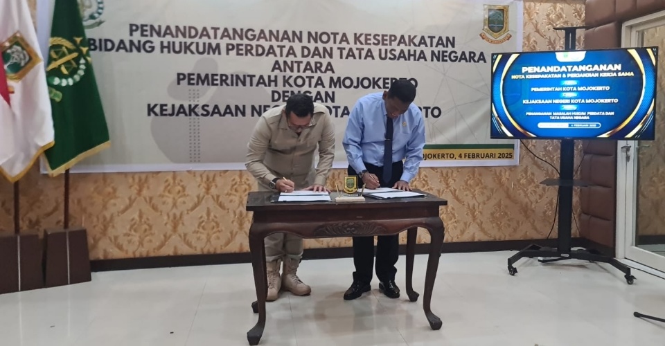 Jalin MoU Pendampingan Hukum, Kejari-Pemkot Mojokerto Optimalkan Pencegahan