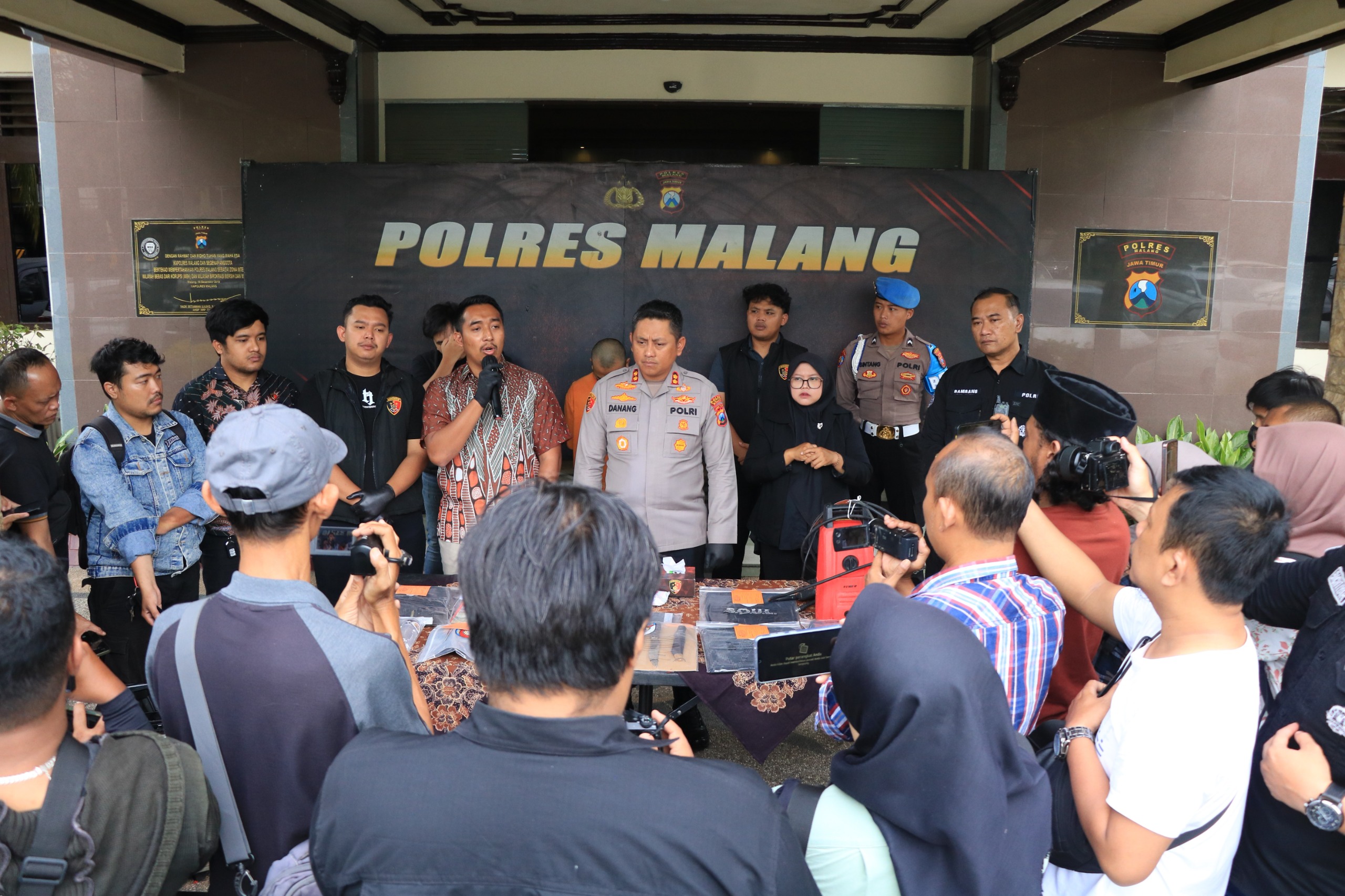 Polres Malang Amankan Tersangka Pembunuhan di Gondanglegi, Rebutan Toilet Berujung Maut