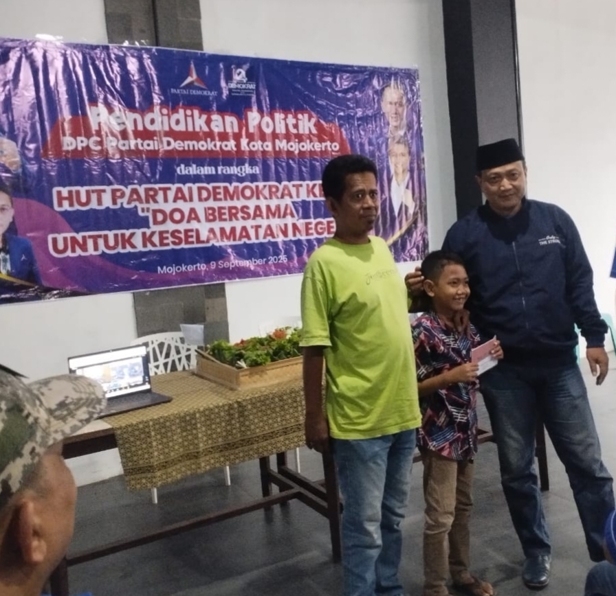 Santunan Anak Yatim Hingga Doa Bersama untuk Bangsa, DPC Partai Demokrat Kota Mojokerto Peringati HUT ke 24 