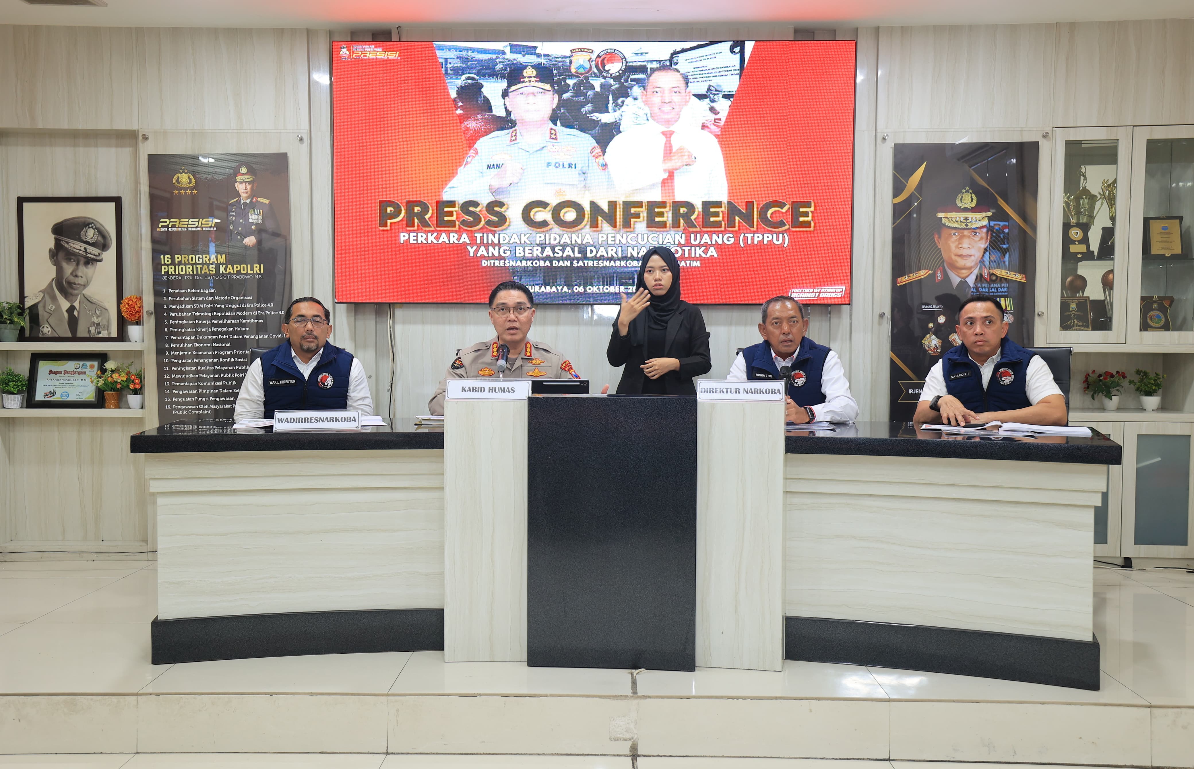 Polda Jatim Berhasil Ungkap 1.757 Kasus Narkoba dan Sita Aset Rp 30,1 Miliar dari Jaringan TPPU