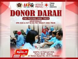 Rangkaian HPN 2026 PWI Jawa Timur Kembali Gelar Donor Darah