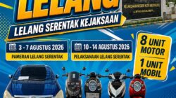 Kejari Kota Mojokerto Gelar Lelang Serentak, Sembilan Kendaraan Bermotor Ditawarkan